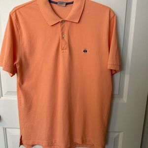 Mens Brooks Brothers Salmon polo shirt. XL slim fit